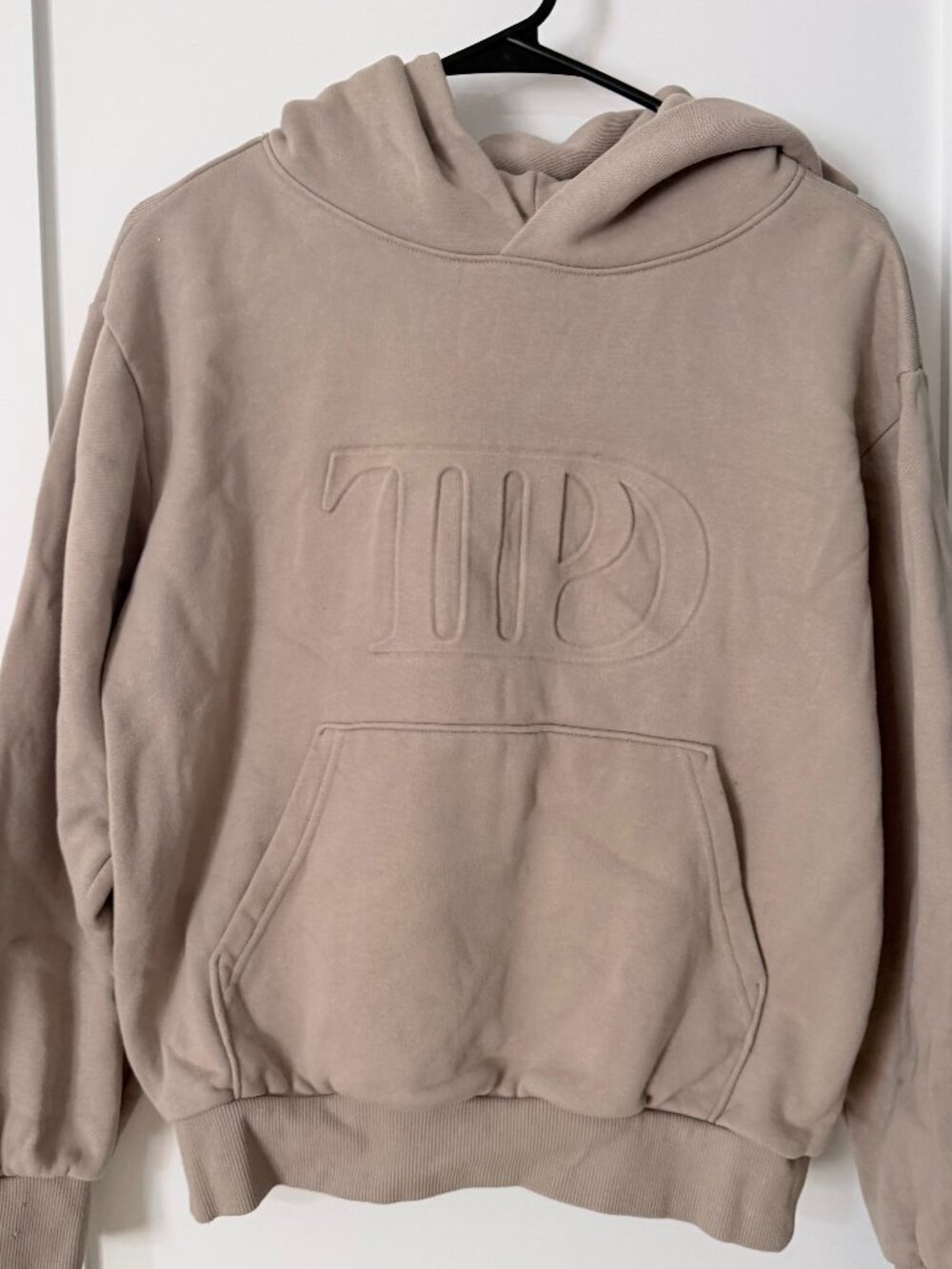 Taylor Swift The Tortured Poets Department TTPD Beige Hoodie Size Small